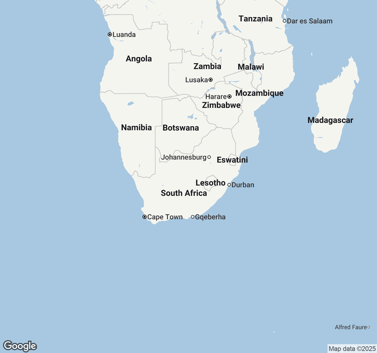 Map of South Africa